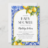 Invitation au Baby shower de citron frais (Devant)