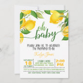 Invitation au Baby shower de citron - Oh bébé (Devant)