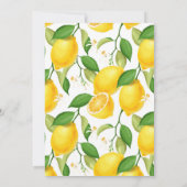 Invitation au Baby shower de citron - Oh bébé (Dos)