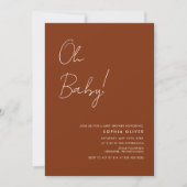 Invitation au Baby shower de code QR photo minimal (Devant)