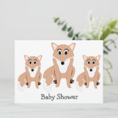 Invitation au Baby shower de conception Fox (Debout devant)