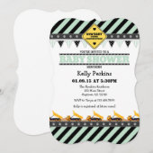 Invitation au Baby shower de construction écologiq (Devant / Derrière)