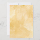 Invitation au Baby shower de couchage floral jaune (Dos)