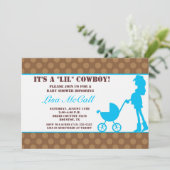 Invitation au Baby shower de Cowgirl (Debout devant)