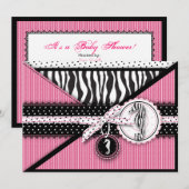 Invitation au Baby shower de détection des chevaux (Devant / Derrière)