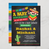 Invitation au Baby shower de Fiesta, bébé Muchacho (Devant / Derrière)
