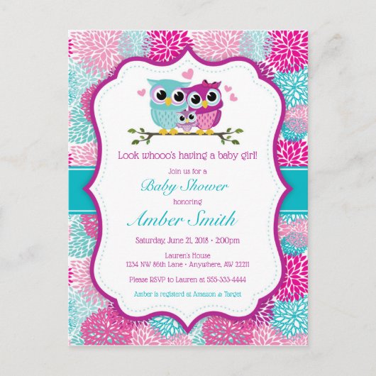 Invitation au Baby shower de fille de hibl (Devant)