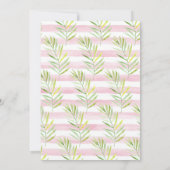 Invitation au Baby shower de fille de singe doux (Dos)