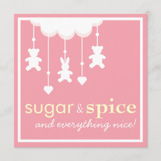 Invitation au Baby shower de filles à sucre et épi