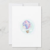 Invitation au Baby shower de filles de ballons à a (Dos)