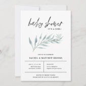 Invitation au Baby shower de filles de la branche  (Devant)