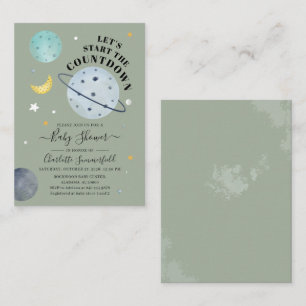 Invitation au Baby shower de filles de l'espace ex