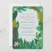 INVITATION AU BABY SHOWER DE FLAMANT ROSE TROPICAL (Dos)
