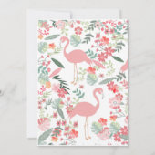 Invitation au Baby shower de Flamant rose tropical (Dos)