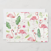 Invitation au Baby shower de Flamant rose tropical (Dos)