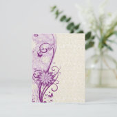 Invitation au Baby shower de fleurs et de papillon (Debout devant)