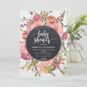 invitation au baby shower de fleurs sauvages de Bo (Debout devant)