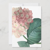 Invitation au Baby shower de fleurs vert rose (Dos)