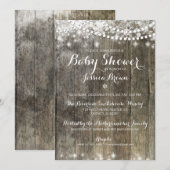 Invitation au Baby shower de flocon de neige en hi (Devant / Derrière)