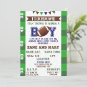 Invitation au Baby shower de football (Debout devant)
