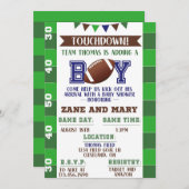 Invitation au Baby shower de football (Devant / Derrière)