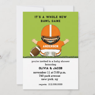 Invitation au Baby shower de football