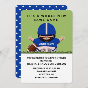 Invitation au Baby shower de football