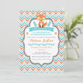 Invitation au Baby shower de Fox de bois (Debout devant)