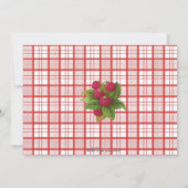 Invitation au Baby shower de framboise (Dos)