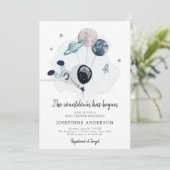 Invitation au Baby shower de garçon de l'astronaut (Debout devant)