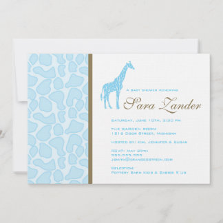 Invitation au Baby shower de girafe - Garçon
