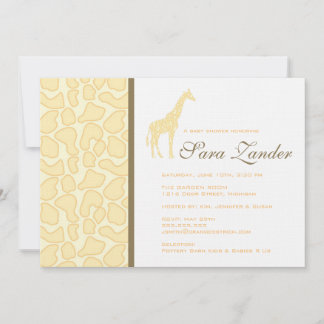 Invitation au Baby shower de Giraffe