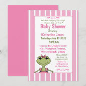 Invitation au Baby shower de grenouille mignonne (Devant / Derrière)