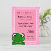 Invitation au Baby shower de grenouille mignonne (Debout devant)
