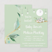 Invitation au Baby shower de Koala (Devant / Derrière)