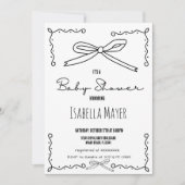 Invitation au Baby shower de la béquille tirée à l (Devant)