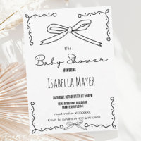 Invitation au Baby shower de la béquille tirée à l