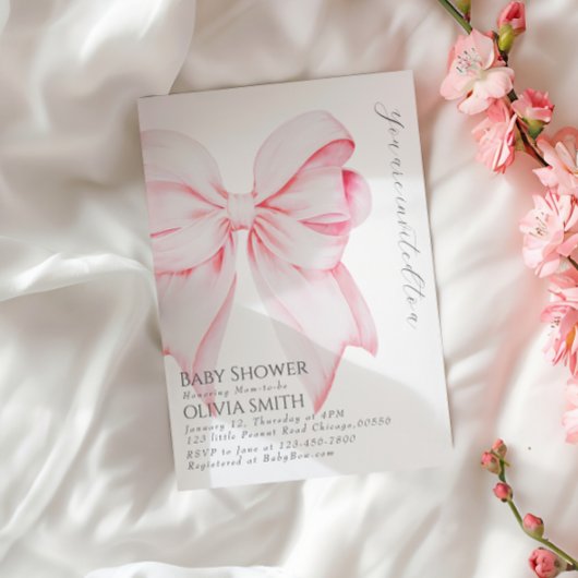 Invitation au Baby shower de la Bow Blush