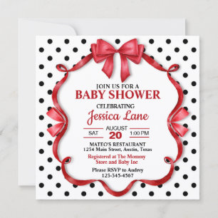 Invitation au Baby shower de la cale de Crimson mi