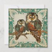 Invitation au Baby shower de la Chouette orange Tu (Dos)