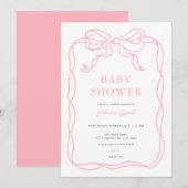 Invitation au Baby shower de la corneille à main v (Devant / Derrière)