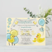 Invitation au Baby shower de la couche de caoutcho (Debout devant)