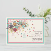 Invitation au Baby shower de la famille Owl (Debout devant)