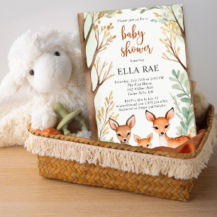 Invitation au Baby shower de la famille Woodland