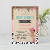 Invitation au baby shower de la fillette (Debout devant)