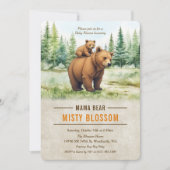 Invitation au Baby shower de la forêt d'ours de Ma (Devant)