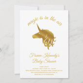 Invitation au Baby shower de la licorne magique (Devant)