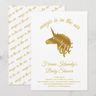 Invitation au Baby shower de la licorne magique