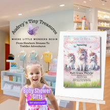 Invitation au Baby shower de la licorne magique