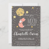 Invitation au Baby shower de la Lune (Devant)